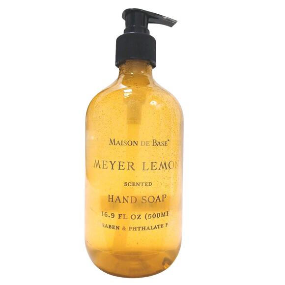 Maison De Base LEMON MEYER Hand Soap 16.9 fl oz Pump Bottle Yellow Cottagecore - Picture 2 of 6
